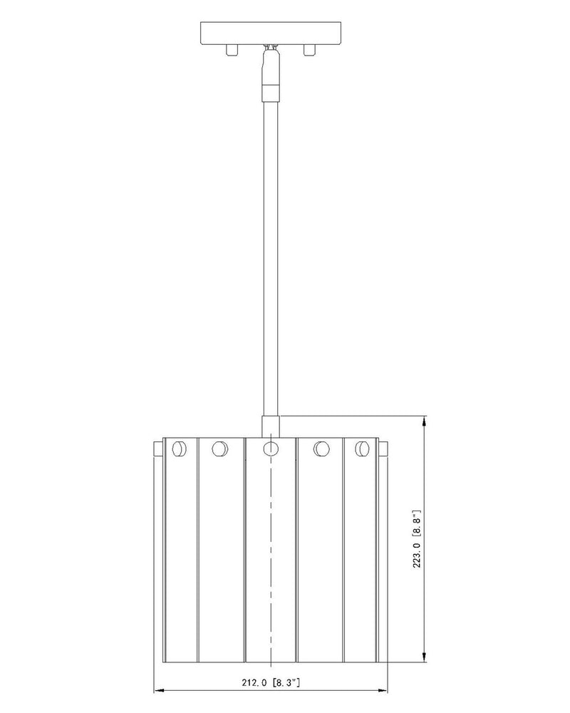 Z-Lite 1943P8-MGLD One Light Pendant, Modern Gold
