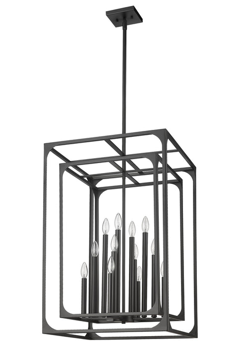 Z-Lite 3038-12MB 12 Light Chandelier, Matte Black