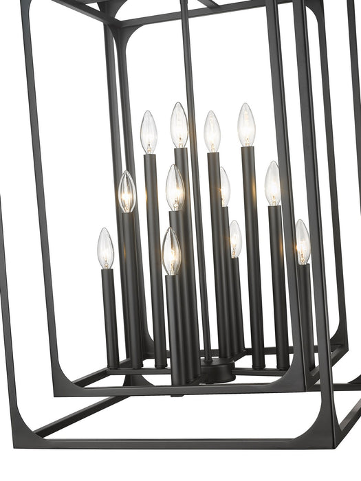 Z-Lite 3038-12MB 12 Light Chandelier, Matte Black