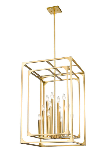 Z-Lite 3038-12RB 12 Light Chandelier, Rubbed Brass
