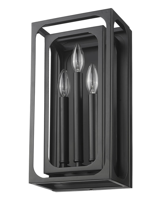 Z-Lite 3038-3S-MB Three Light Wall Sconce, Matte Black