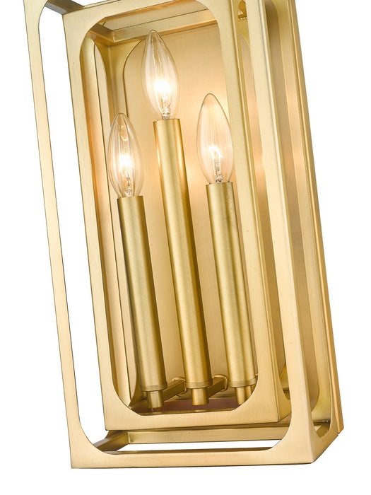 Z-Lite 3038-3S-RB Three Light Wall Sconce, Rubbed Brass
