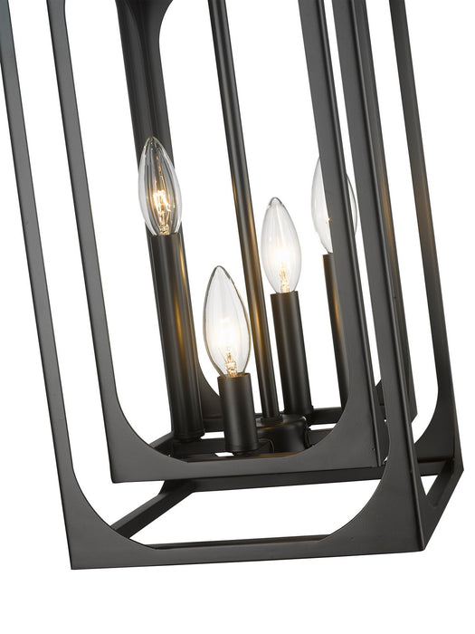 Z-Lite 3038-4MB Four Light Chandelier, Matte Black
