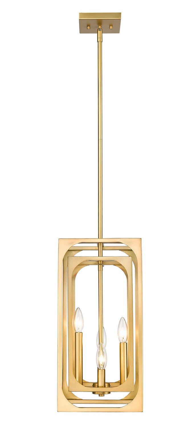 Z-Lite 3038-4RB Four Light Chandelier, Rubbed Brass