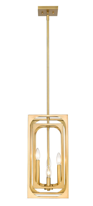 Z-Lite 3038-4RB Four Light Chandelier, Rubbed Brass