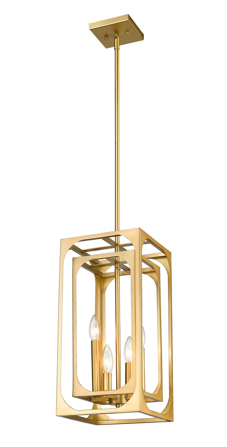 Z-Lite 3038-4RB Four Light Chandelier, Rubbed Brass