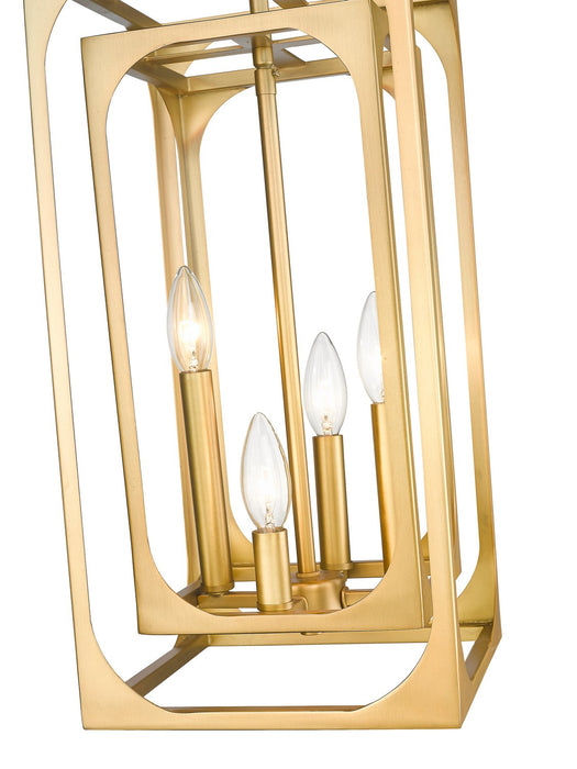 Z-Lite 3038-4RB Four Light Chandelier, Rubbed Brass