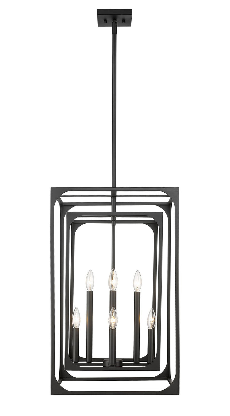 Z-Lite 3038-8MB Eight Light Chandelier, Matte Black