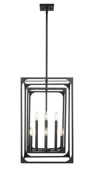 Z-Lite 3038-8MB Eight Light Chandelier, Matte Black