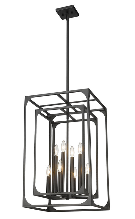 Z-Lite 3038-8MB Eight Light Chandelier, Matte Black
