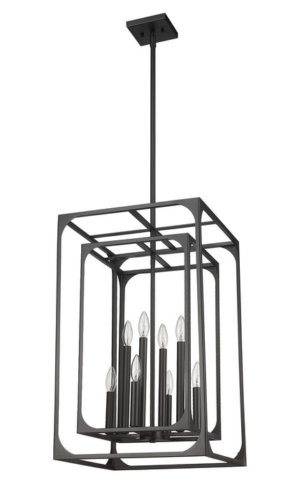 Z-Lite 3038-8MB Eight Light Chandelier, Matte Black