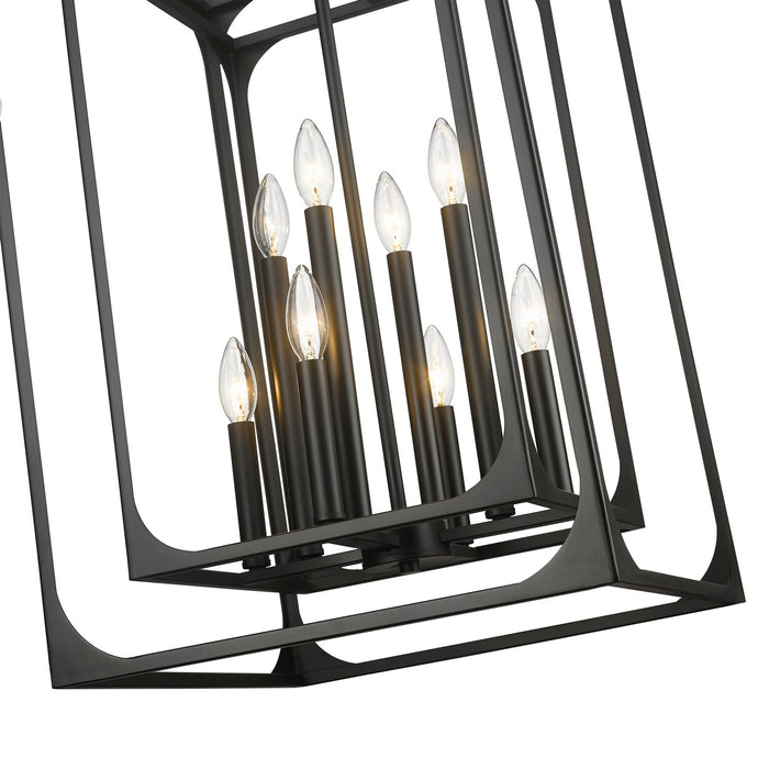 Z-Lite 3038-8MB Eight Light Chandelier, Matte Black