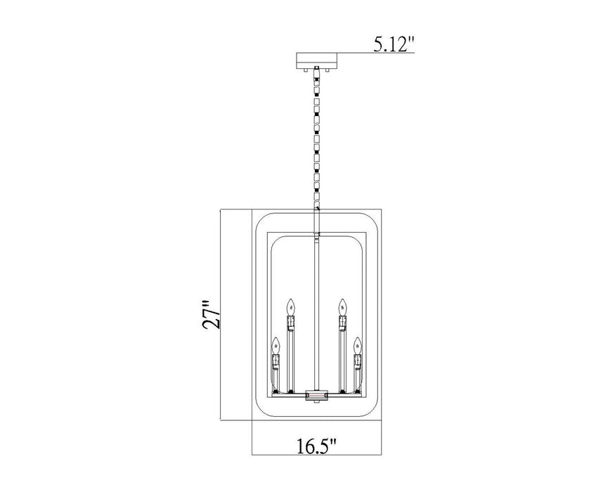 Z-Lite 3038-8MB Eight Light Chandelier, Matte Black