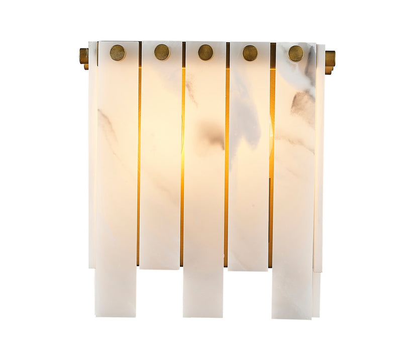 Z-Lite 345-2S-RB Two Light Wall Sconce, Rubbed Brass