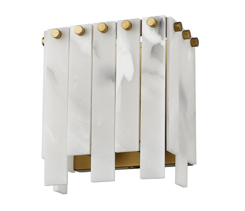 Z-Lite 345-2S-RB Two Light Wall Sconce, Rubbed Brass
