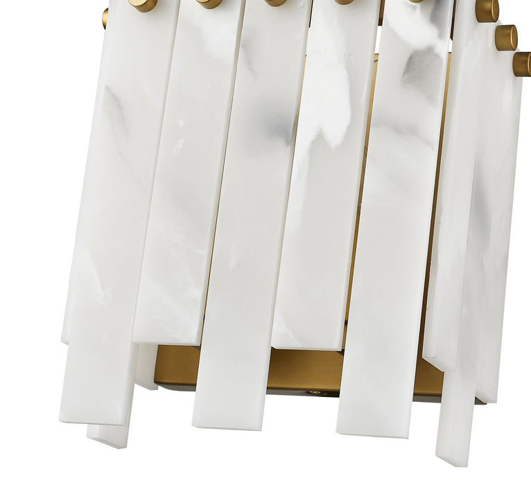Z-Lite 345-2S-RB Two Light Wall Sconce, Rubbed Brass
