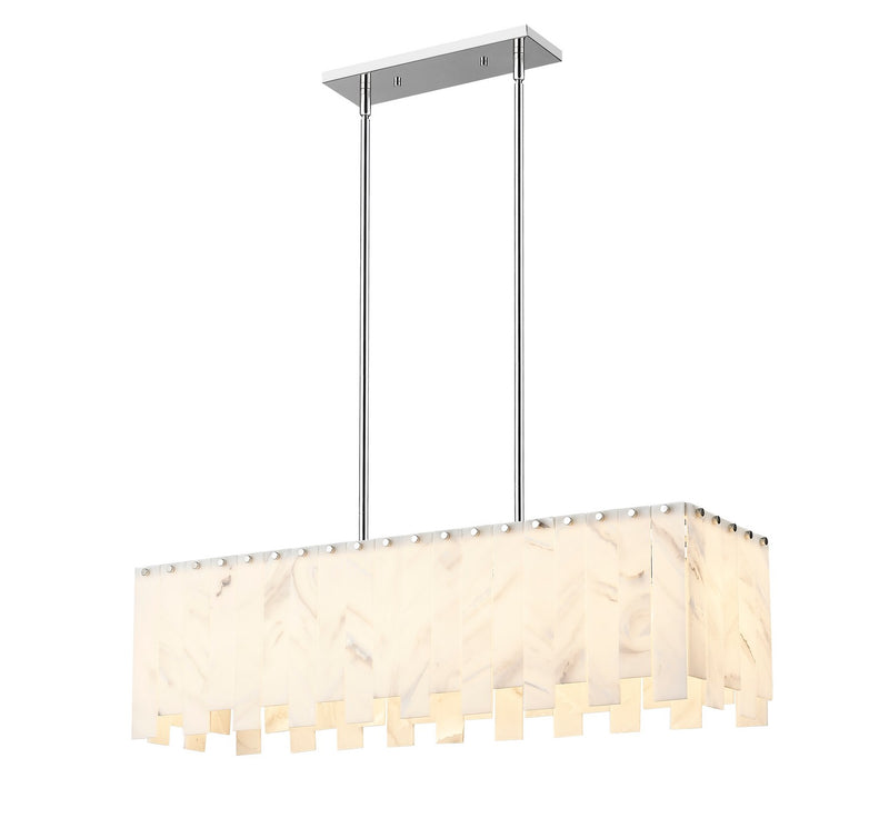 Z-Lite 345-40L-PN Five Light Linear Chandelier, Polished Nickel