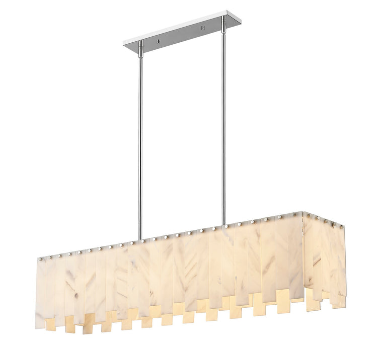 Z-Lite 345-49L-PN Seven Light Linear Chandelier, Polished Nickel
