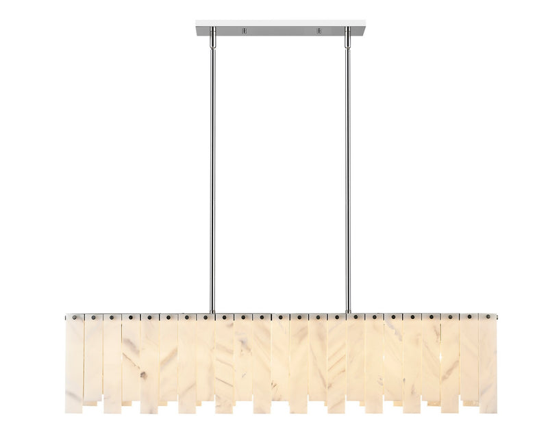 Z-Lite 345-49L-PN Seven Light Linear Chandelier, Polished Nickel