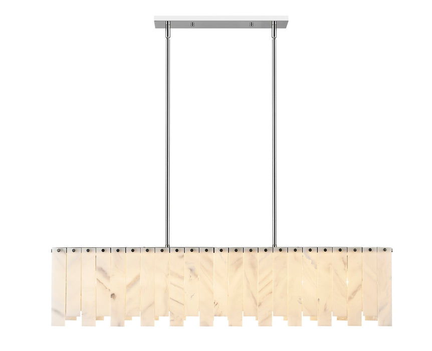 Z-Lite 345-49L-PN Seven Light Linear Chandelier, Polished Nickel