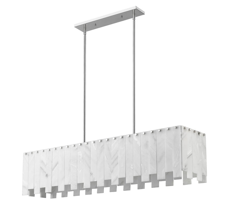 Z-Lite 345-49L-PN Seven Light Linear Chandelier, Polished Nickel