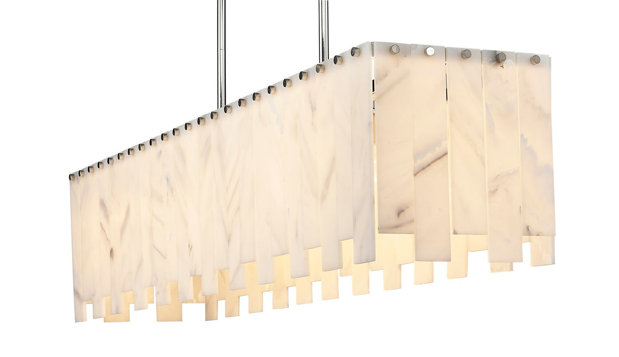 Z-Lite 345-49L-PN Seven Light Linear Chandelier, Polished Nickel