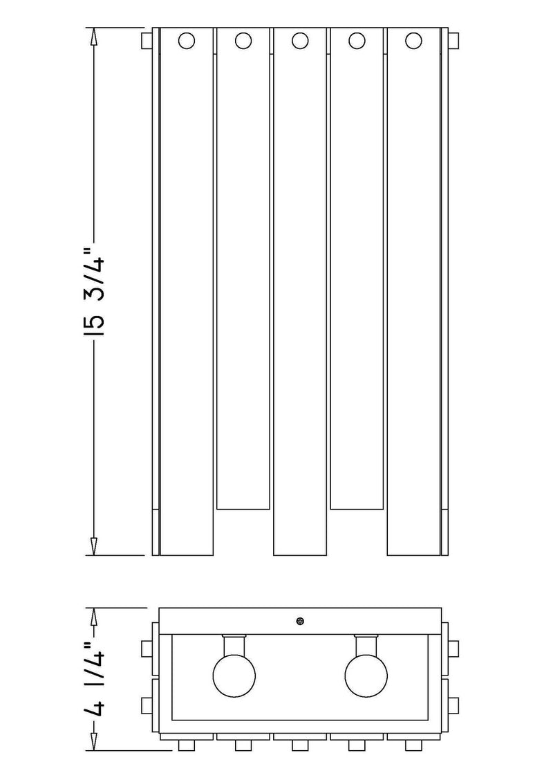 Z-Lite 345-4S-PN Four Light Wall Sconce, Polished Nickel