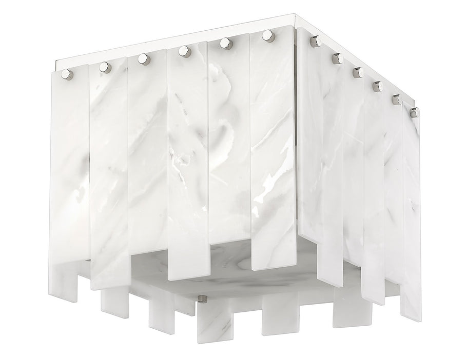Z-Lite 345F13-PN Four Light Flush Mount, Polished Nickel