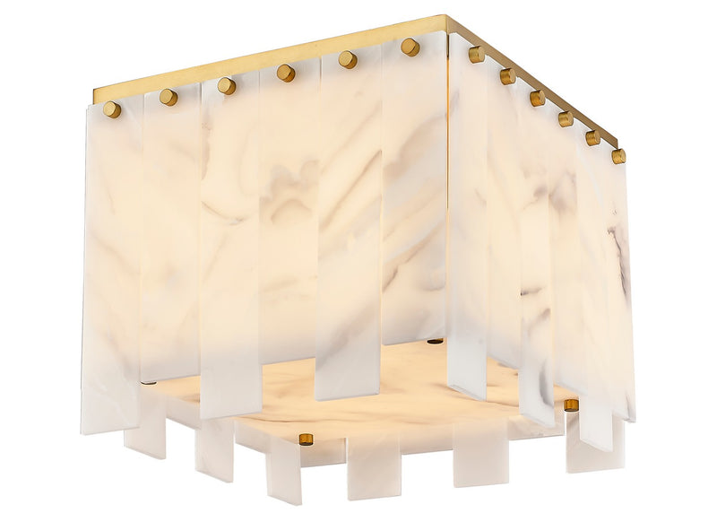 Z-Lite 345F13-RB Four Light Flush Mount, Rubbed Brass