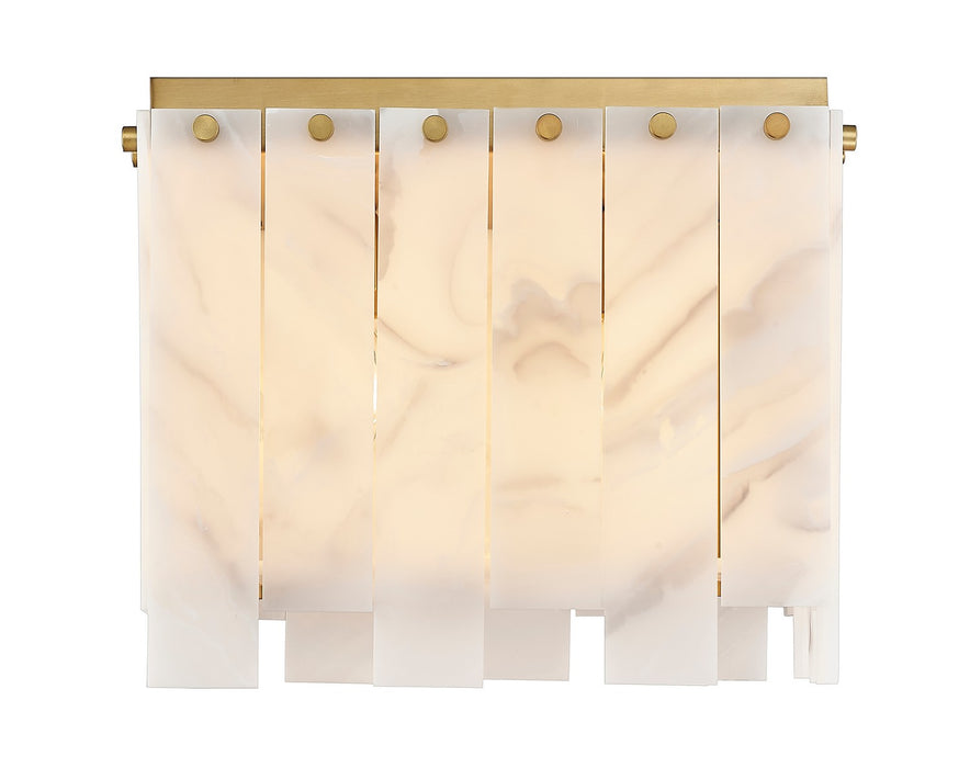 Z-Lite 345F13-RB Four Light Flush Mount, Rubbed Brass