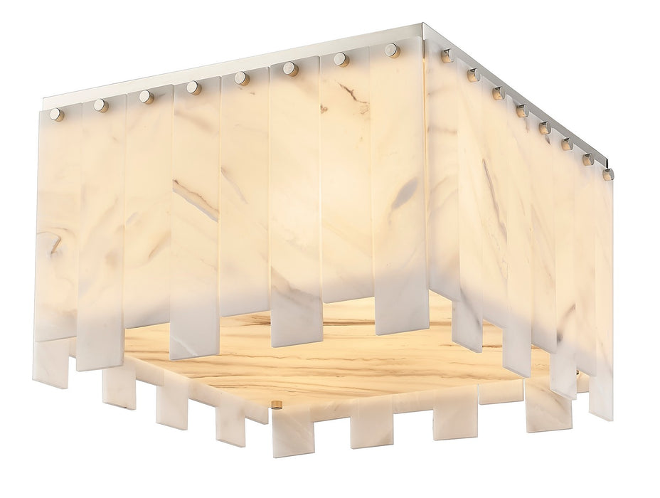 Z-Lite 345F17-PN Six Light Flush Mount, Polished Nickel