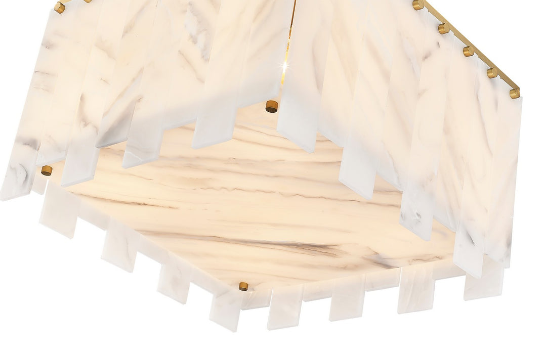 Z-Lite 345F17-RB Six Light Flush Mount, Rubbed Brass