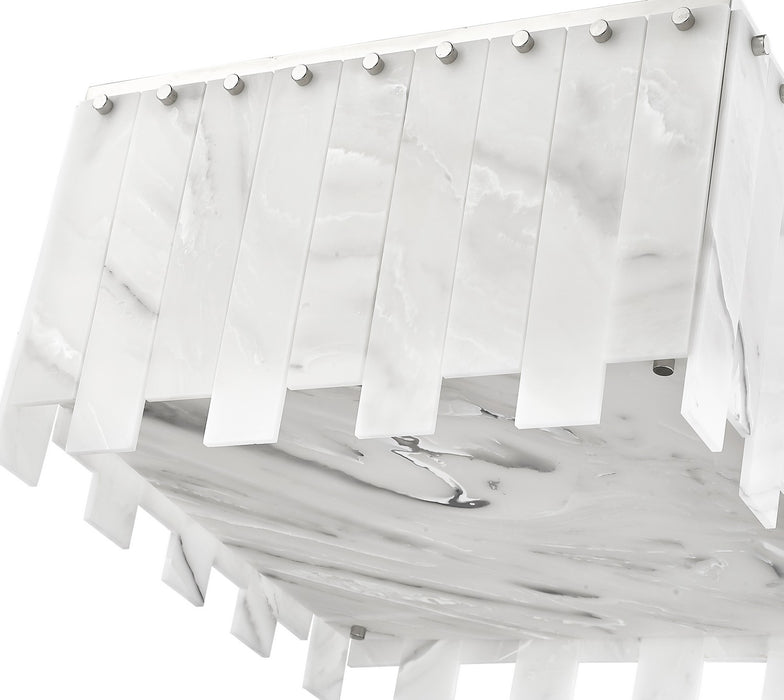 Z-Lite 345F20-PN Nine Light Flush Mount, Polished Nickel