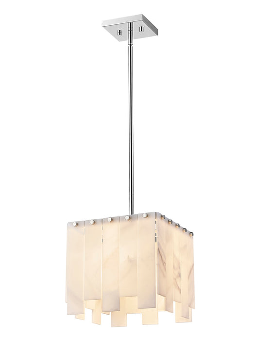 Z-Lite 345P12-PN One Light Pendant, Polished Nickel