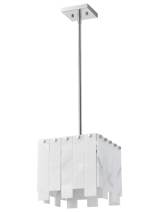 Z-Lite 345P12-PN One Light Pendant, Polished Nickel