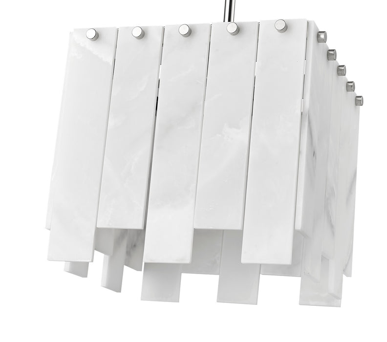 Z-Lite 345P12-PN One Light Pendant, Polished Nickel