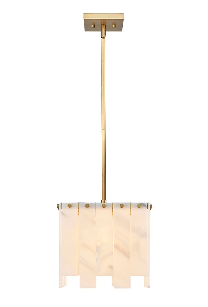 Z-Lite 345P12-RB One Light Pendant, Rubbed Brass