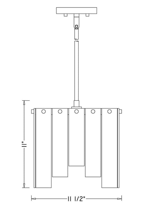 Z-Lite 345P12-RB One Light Pendant, Rubbed Brass