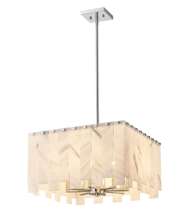 Z-Lite 345P20-PN Eight Light Chandelier, Polished Nickel