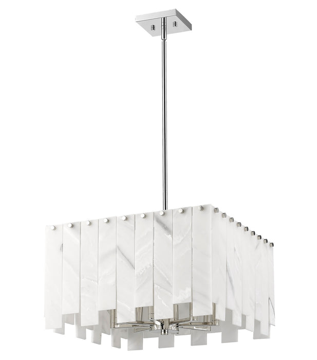 Z-Lite 345P20-PN Eight Light Chandelier, Polished Nickel