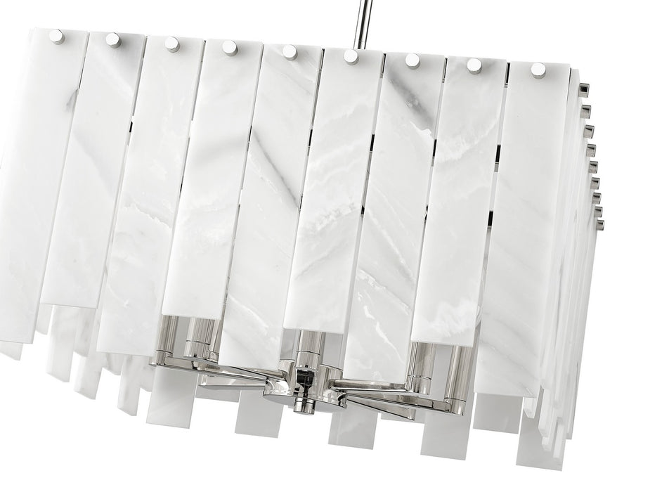 Z-Lite 345P20-PN Eight Light Chandelier, Polished Nickel