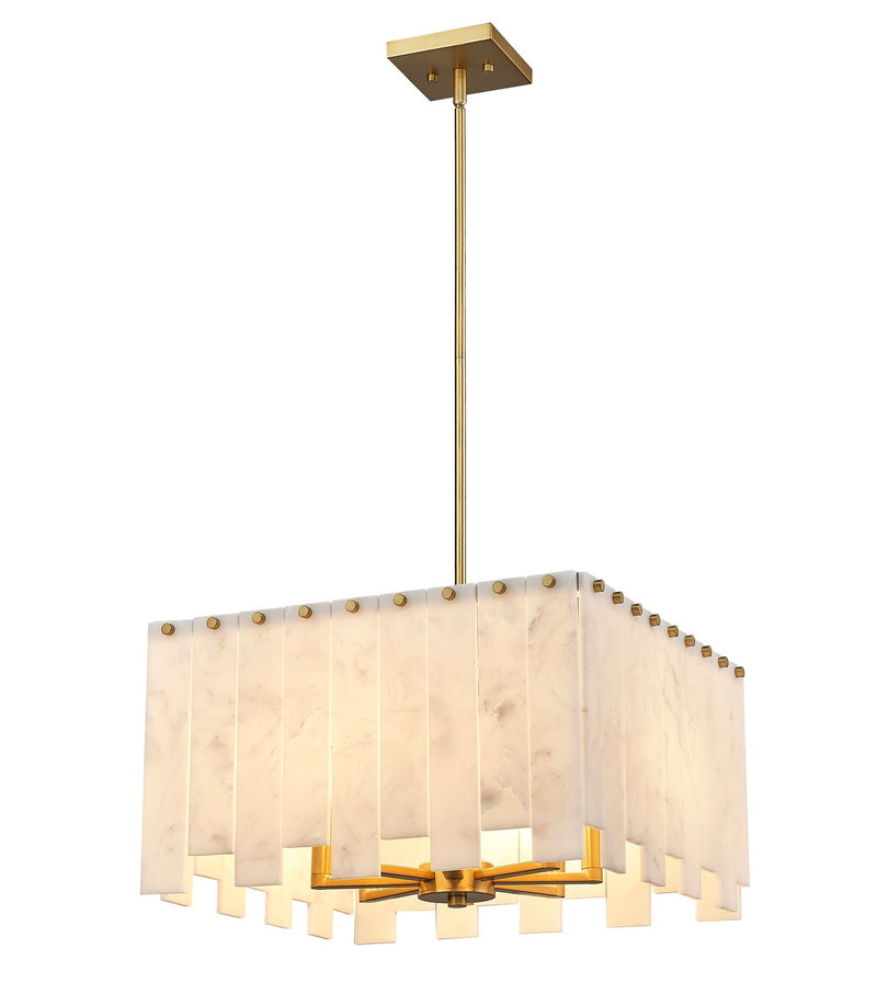 Z-Lite 345P20-RB Eight Light Chandelier, Rubbed Brass