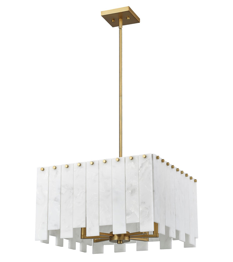 Z-Lite 345P20-RB Eight Light Chandelier, Rubbed Brass