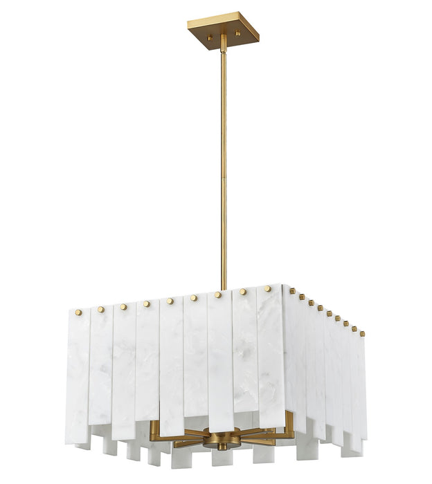 Z-Lite 345P20-RB Eight Light Chandelier, Rubbed Brass
