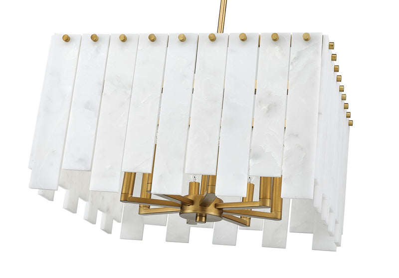 Z-Lite 345P20-RB Eight Light Chandelier, Rubbed Brass