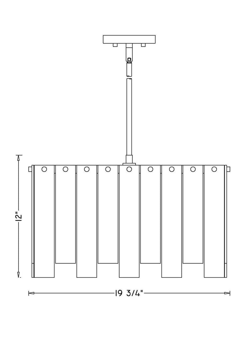 Z-Lite 345P20-RB Eight Light Chandelier, Rubbed Brass