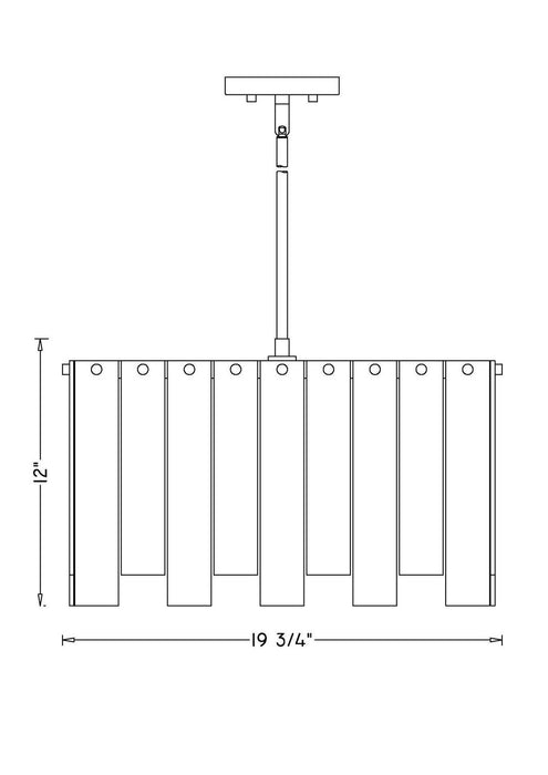 Z-Lite 345P20-RB Eight Light Chandelier, Rubbed Brass