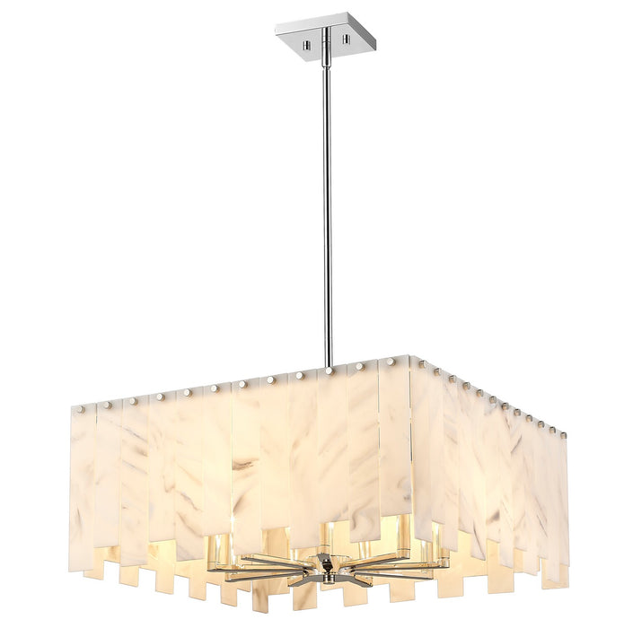 Z-Lite 345P26-PN Eight Light Chandelier, Polished Nickel