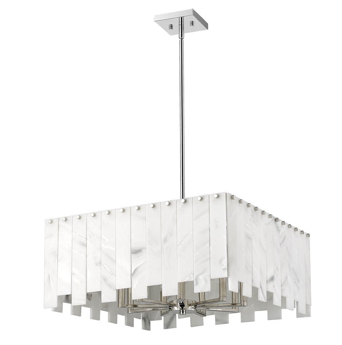 Z-Lite 345P26-PN Eight Light Chandelier, Polished Nickel