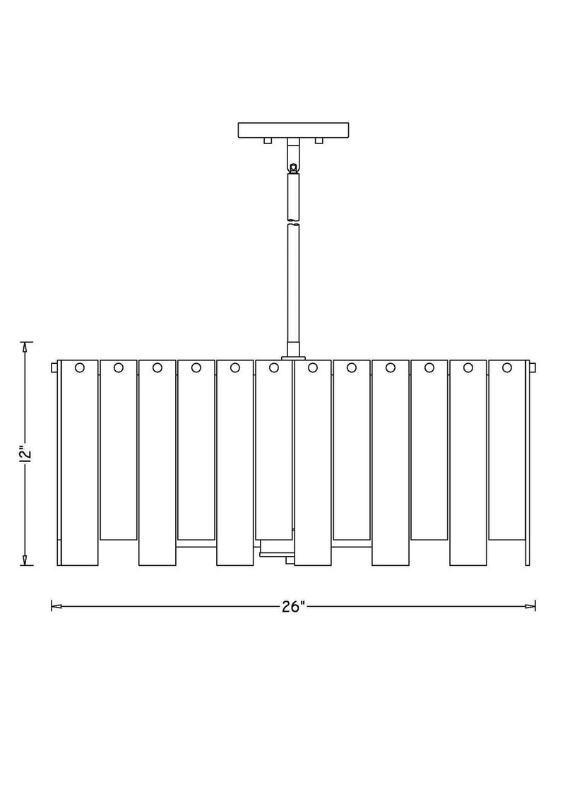 Z-Lite 345P26-PN Eight Light Chandelier, Polished Nickel